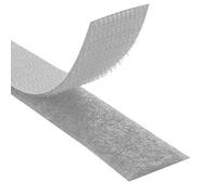 KLEBESHOP24 Cinta de gancho y lazo autoadhesiva, hook y loop/gris claro, 20 mm x 3 m
