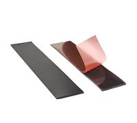 Klebeshop24 Cinta magnética autoadhesiva, dimensiones a elegir, flexible, cortable, irrompible, magnetizada por una cara, 10 tiras de 25,4 x 100 x 1,5 mm