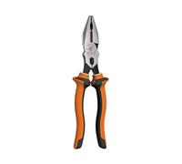 Klein Tools 12098EINS Alicates combinados aislados con aislamiento de 3 partes certificado VDE, troquel de crimpado y agarre de tubo dentado