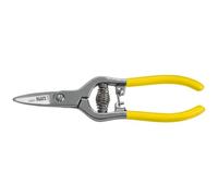 Klein Tools 24001 | Rapid Cutting Snip | Hoja dentada | Mangos spring loaded | Seguro de cierre | Recubrimiento nickel chrome | 16,8 cm
