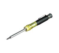 Klein Tools 32614 Destornillador, Precision Electronics 4 en 1 Destornillador de bolsillo con puntas de resistencia industrial, amarillo/negro