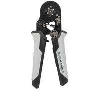 Klein Tools 34055 - Herramienta de crimpado de virola, alicates de crimpado cuadrados para terminales de cable de 10 a 22 AWG, trinquete ajustable integrado, para trabajos eléctricos