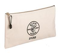 KLEIN TOOLS 5139 | Bolsa con Cremallera Lona No. 10 | 31,8 × 17,8 × 1,8 cm | Cremallera Resistente | Color Natural | para organizar Herramientas y Piezas