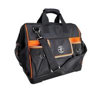 Klein Tools 55469 Tradesman Pro-Bolsa de Herramientas de Apertura Ancha, Negro/Naranja, Talla única