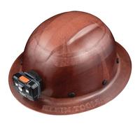 Klein Tools 60447 - Casco Duro, ala Completa, Clase G, Serie KONSTRUCT, con Faro Recargable, Banda para el Sudor Que Absorbe el Sudor, Almohadilla Superior, marrón
