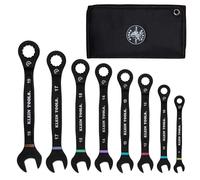 KLEIN TOOLS 69408MG - Juego de llaves combinadas de trinquete métricas, 8 a 19 mm, aleación de acero de 90 dientes con bolsa de espuma, 8 piezas