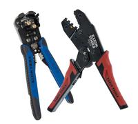 Klein Tools 80013 Kit de herramientas de cableado con pelacables automático y crimpadora de terminales aislados de trinquete, gran kit de herramientas eléctricas, 2 piezas