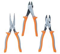Klein Tools 9420R - Juego de alicates aislados de 1000 V con alicates de punta larga, alicates de corte lateral y alicates de corte diagonal, 3 piezas