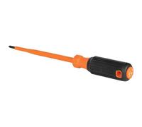 Klein Tools Destornillador aislado 6856INS, destornillador Phillips 1000V #1 con vástago de 6 pulgadas, punta Ident, mango de amortiguación