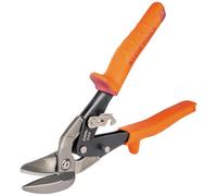 Klein Tools Tijeras compensadas de corte izquierdo 2400L, tijeras de hojalata de aviación con hoja forjada para corte de chapa de precisión