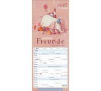 Kleine Freunde 2027: Familienkalender mit 4 großen Spalten. Familientimer mit Ferienterminen, Müllspalte und Vorschau bis März 2027. Format: 19 x 46 cm.