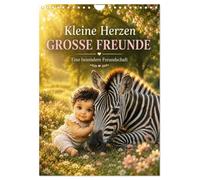 Kleine Herzen GROSSE FREUNDE (Wandkalender 2027 DIN A4 hoch), CALVENDO Monatskalender: Herzerwärmende Tierfreundschaft