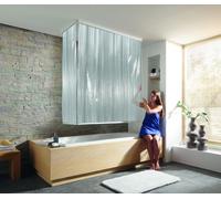 Kleine Wolke Duschrollo juego de estores de ducha con casetes 240x138 cm transparente-blanco 3319108745