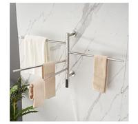 KLGFBDC Calentador de Toallas eléctrico para baño, toallero de Pared Giratorio de 180°, con Pantalla LCD, Temporizador, Temperatura Constante y cableado.