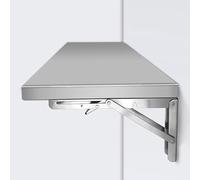 KLGFBDC Mesa Plegable de Pared - ala abatible de Acero Inoxidable para lavadero y Oficina en casa - Diseño Que Ahorra Espacio (120 x 30 cm) - Escritorio Plegable Moderno, versátil y Elegante