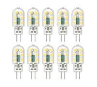 Klighten 10-Pack 3W G4 LED Bombillas, AC/DC 12V Bombillas de iluminación equivalente a 25W Halógena, Blanco Frio 6000K, No Regulable