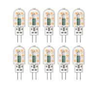 Klighten 10-Pack 3W G4 LED Bombillas, AC/DC 12V Bombillas de iluminación equivalente a 25W Halógena, Blanco cálido 3000K, No Regulable