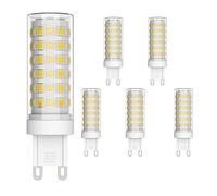 Klighten Bombillas LED G9 9W, Blanco Natural 4000K, 700LM, Pack de 6 | Ángulo de Luz de 360°, AC220-240V, No Regulable, Bombillas G9 LED para Araña de Cristal, Aplique y Plafónn