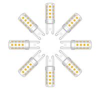 Klighten Bombillas Led G9 Blanco Cálido 3000K, 3W Equivalente a Bombilla HalóGena G9 30W, 330LM, AC220~240V, Sin Parpadeos, 360° Ángulo de Haz Omni Directional, No Regulable, 8 Unidades