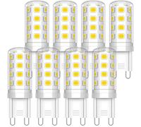 Klighten Bombillas Led G9 Blanco Natural 4000K, 3W Equivalente a Bombilla HalóGena G9 30W, 330LM, AC220~240V, Sin Parpadeos, 360° Ángulo de Haz Omni Directional, No Regulable, 8 Unidades