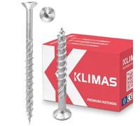 KLIMAS Cabeza Avellanada - Tornillos para Terraza - Tornillos Universales - Tornillos para Estructuras de Madera - Tornillos para Madera 3 x 30 mm - 500 Unidades