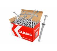 KLIMAS Tacos de nailon para clavos, premontados, cabeza avellanada (8 x 50-100 unidades)