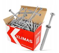 KLIMAS Tacos de nailon para clavos, premontados, cabeza avellanada (8 x 80-100 unidades)