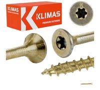 KLIMAS Tornillos para Aglomerado Tornillos Roscachapas (3,5 x 40 mm, 500 unidades, Rosca Parcial, Cabeza Avellanada)