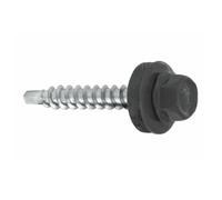 KLIMAS Tornillos Perforadores Autorroscantes Autoperforantes 4,8 х 25 mm 250 Unidades RAL: 7024 - Graphitgrau- Tornillos de Chapa Trapezoidal