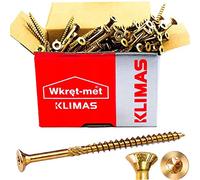 KLIMAS TX40 - Tornillo para madera con cabeza avellanada (8 x 360 mm, 50 unidades)