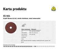 Klingspor 11063 discos de fibra vulcanizados, cs 561, 30 forma de perf
