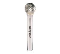 Klingspor 295843 Fresas de Metal Duro, HF 100 D, 6 Dentado, 6 mm Diámetro del Vástago, 9.6 mm x 8 mm x 54 mm