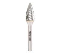 Klingspor 296079 Fresas de Metal Duro, HF 100 G, Dentado 6, 6 mm Diámetro del Vástago, 12.7 x 19 x 64 mm