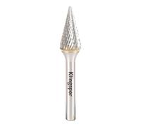 Klingspor 300052 Fresas de Metal Duro, HF 100 M, 6 Dentado, 6 mm Diámetro del Vástago, 8 mm x 18 mm x 64 mm