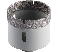 Klingspor 330677 Corona Diamantada para el Trabajo en Seco, DB 600 F, 25 mm Diámetro, Rosca M 14, 13300 RPM, 45 mm Largo útil, 1/15 mm Segmentos