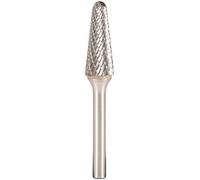 Klingspor 334172 Fresas de Metal Duro, HF 100 L, 10 Dentado, 6 mm Diámetro del Vástago, 9.6 mm x 30 mm x 76 mm