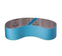 Klingspor CS411X Banda de lija de zirconio - 100 x 1220 mm - Grano 80 - para metal y acero - Base de tela robusta - Bandas de lija profesionales para lijadoras de banda