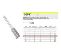 Klingspor cylindrical milling cutter HF 100 B 6mm x 18mm, ZYAS type with 6mm shank diameter, ideal for mini grinder discs and precision metalwork.