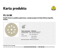 Klingspor kr??ek ?cierny samoprzyczepny 225mm ps33bk gr.180 gls38