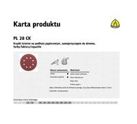 Klingspor krążek ścierny samoprzyczepny 125mm pl28ck gr.180 gls5 8-otworów /50st.