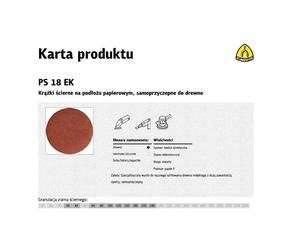 Klingspor krążek ścierny samoprzyczepny 125mm ps18ek gr.180 /50st.