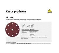 Klingspor krążek ścierny samoprzyczepny 150mm ps18ek gr. 80 gls1 /50st.