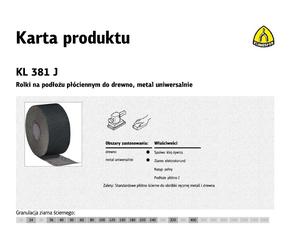 Klingspor rolka na pod?o?u p?óciennym kl381j 150mm gr. 60 (50mb)