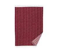 Klippan Yllefabrik Manta de lana Knit 130x200 cm Burgundy