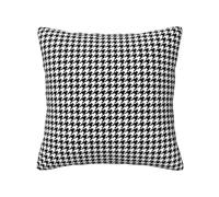 KLJnmbb Funda de cojín cuadrada con estampado de pata de gallo para sofá, oficina, vacaciones, hogar, decoración para todas las estaciones