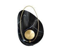 Klobvtt Aplique de pared LED contemporáneo Lámpara de pared de cobre Concha de resina Luz montada en la pared Apliques de pared con cable nórdico para sala de estar Dormitorio Escalera Pasillo Decorac