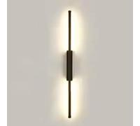 Klobvtt Aplique de pared negro, aplique de pared lineal, accesorio de iluminación, lámpara de pared LED moderna, apliques cableados de tira larga, apliques de pared para interior, sala de estar, dormi