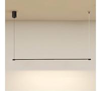 Klobvtt Lámpara colgante lineal, lámpara colgante negra minimalista, lámpara LED, accesorio de iluminación de techo, tira larga, luces de isla de cocina, comedor, decoración de oficina, lámparas de su