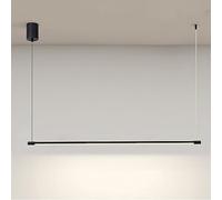 Klobvtt Lámpara colgante lineal, lámpara colgante negra minimalista, lámpara LED, accesorio de iluminación de techo, tira larga, luces de isla de cocina, comedor, decoración de oficina, lámparas de su