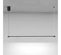 Klobvtt Lámpara colgante lineal, lámpara colgante negra minimalista, lámpara LED, accesorio de iluminación de techo, tira larga, luces de isla de cocina, comedor, decoración de oficina, lámparas de su